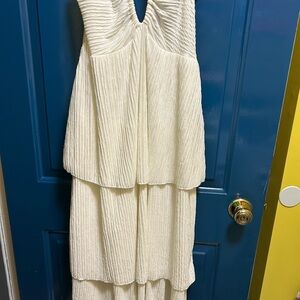 SHEIN Cream Strapless Dress